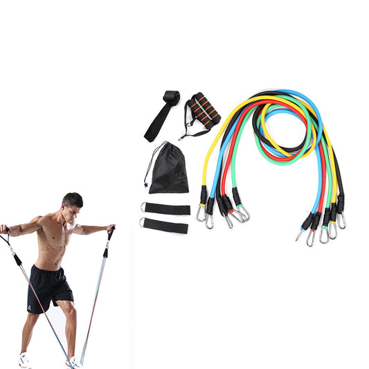 11-Piece Set Exercise Accessories Resistance Bands Fitness Workout Bands Training Tubes Ankle Straps