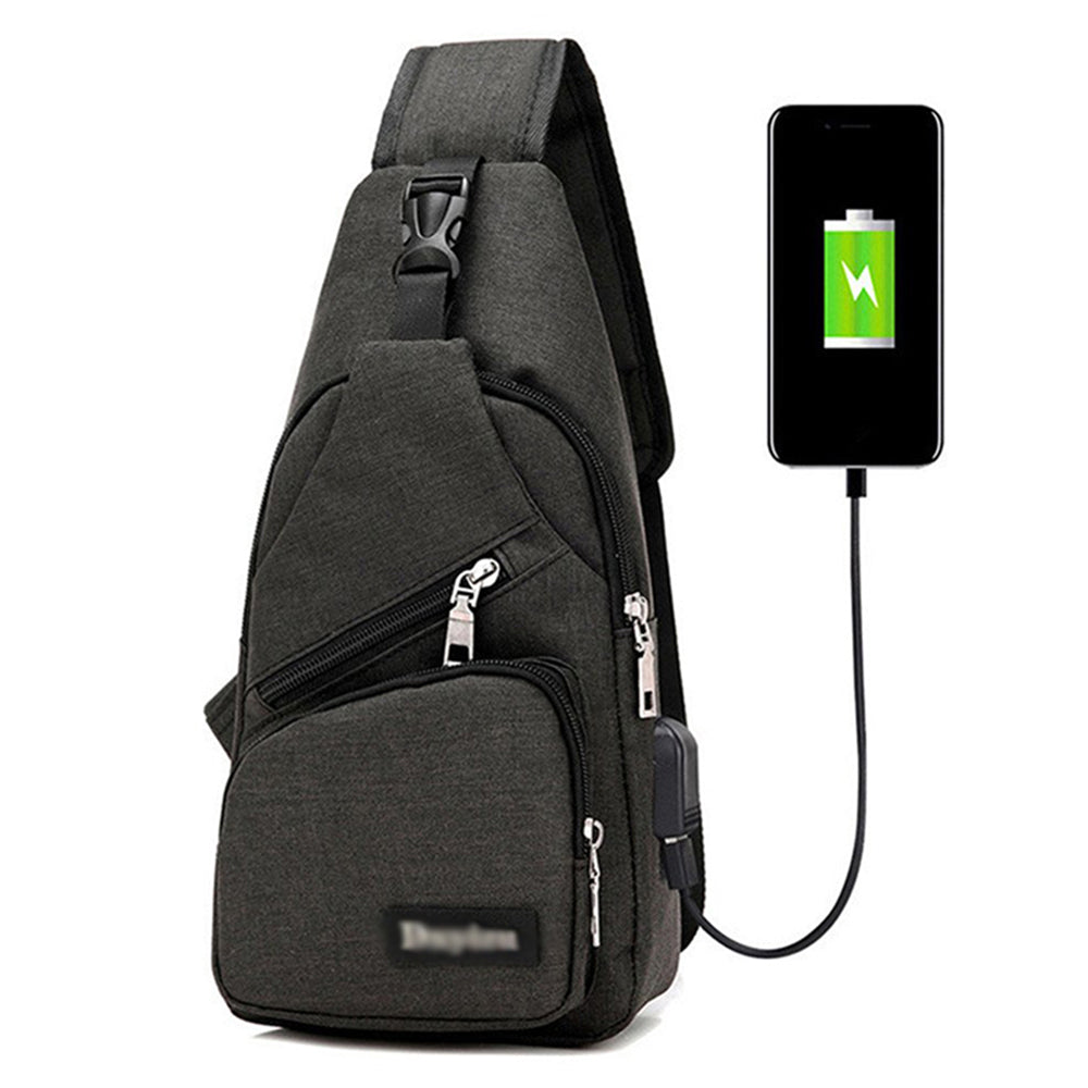 Anti-Theft Sling Bag with USB Charging Port