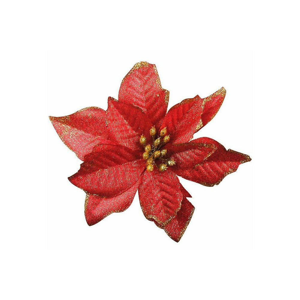 60 Pieces Christmas Glitter Artificial Flowers Ornaments
