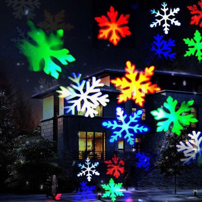 Christmas Snowflake Projector Light Solar Snowflake Projector Light Christmas Party Decoration Outdoor Waterproof Landscape Projection Light