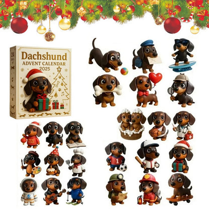 Dachshund Christmas Advent Calendar with 24 Daily Surprise Countdown Calendar