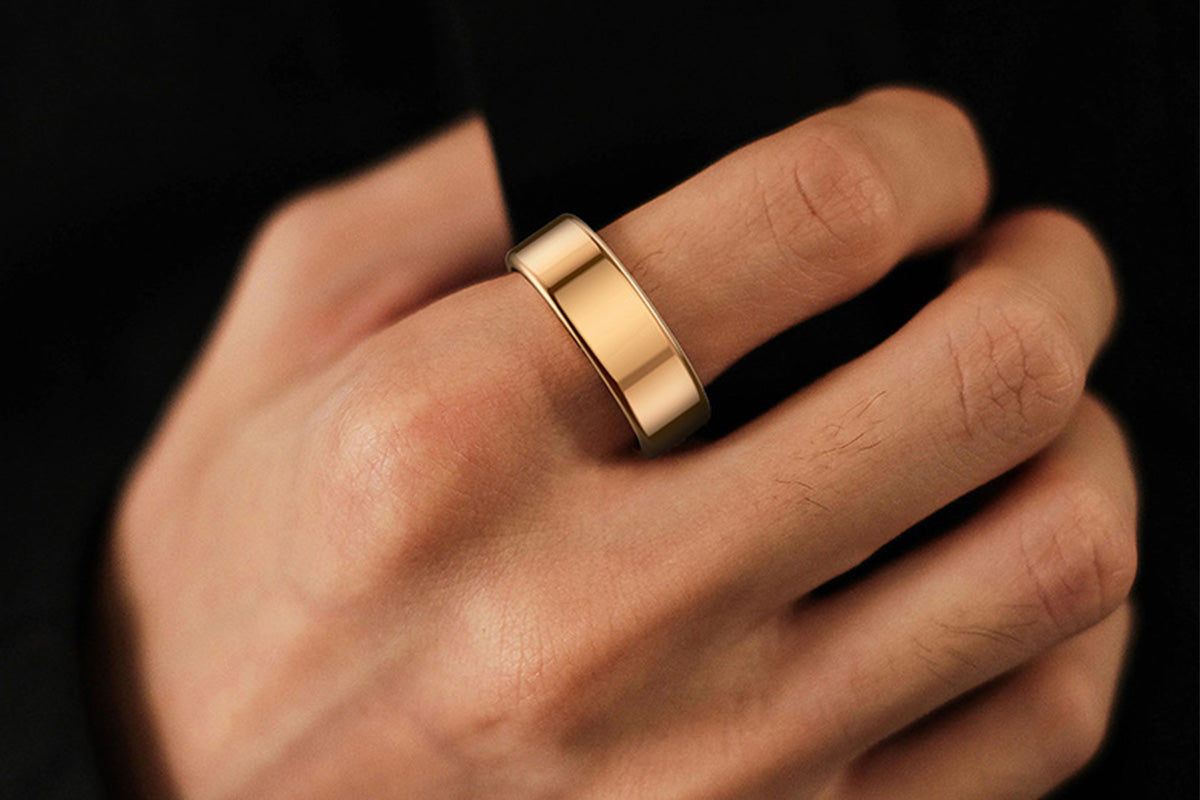 Smart Health Ring Heart Rate Blood Oxygen Sleep Tracker Gold