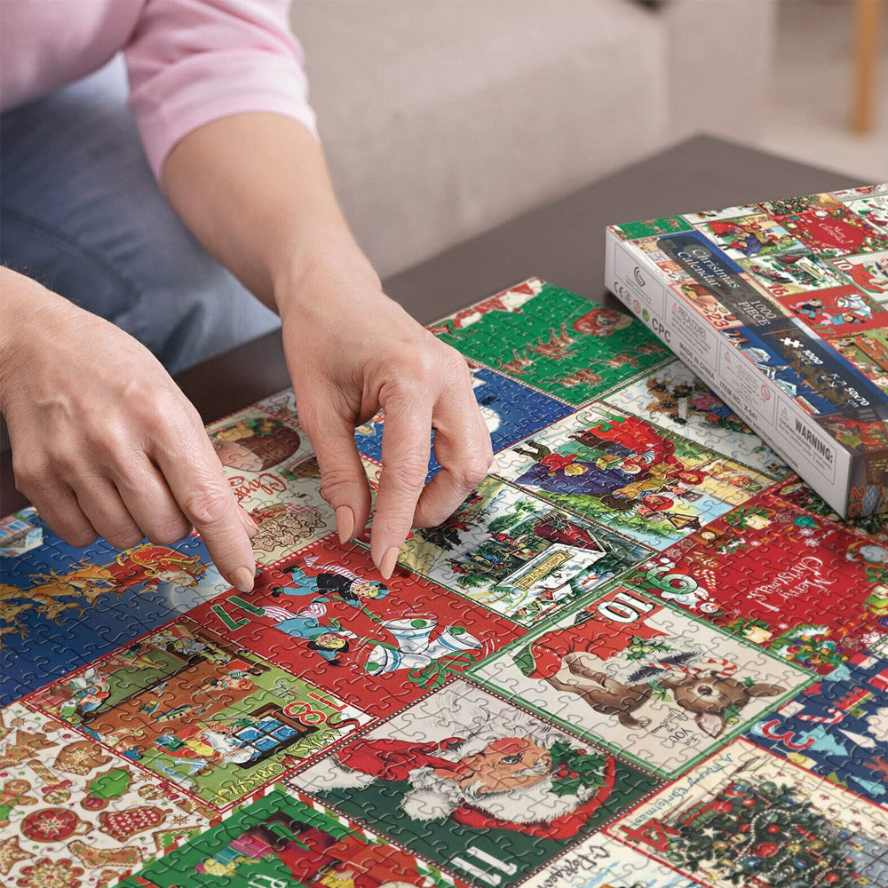 1000Pcs Advent Calendar Jigsaw Puzzles 25 Days Christmas Countdown Puzzles Gift