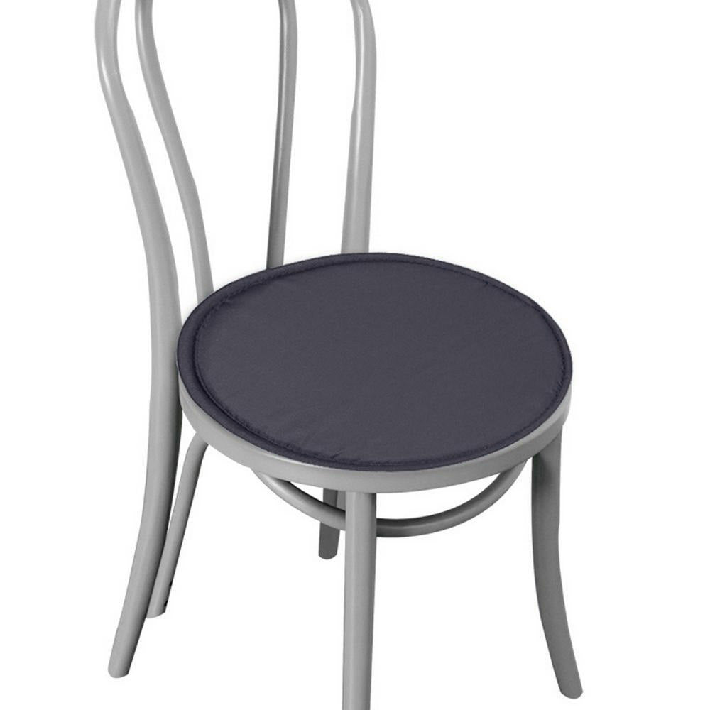 2 Pack Grey Round Sponge Chair Cushions with Ties for Stools - S