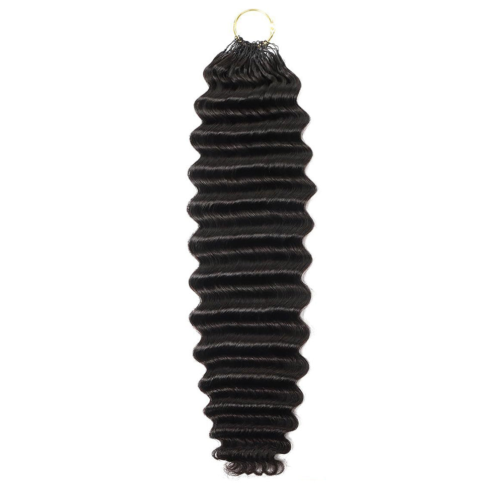 18inch Deep Wave Synthetic Feather Hair Extensions for Braids - Style 2