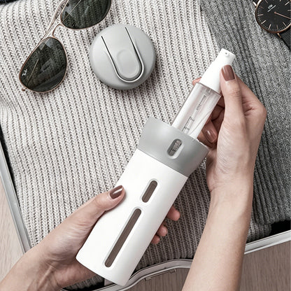 4-In-1 Travel Dispenser Bottle Set for Shampoo Lotion-Grey