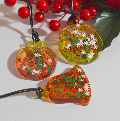 3 Pack Christmas Resin Molds Silicone Ornament Pendant