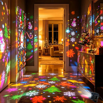 5V USB Christmas Holiday Projector Light for Indoor Outdoor Decor - Santa Claus