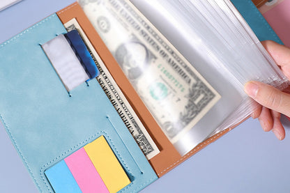 A6 Budget Binder With 12Pcs Zipper Envelopes Money Organizer For Cash Budget Binder-Light Blue