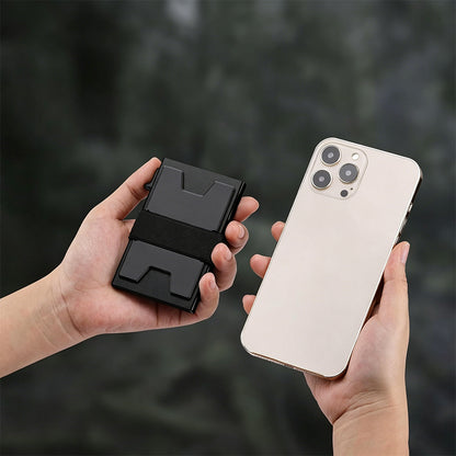 RFID Aluminum Card Holder Slim Pop Up Business Card Case for Men