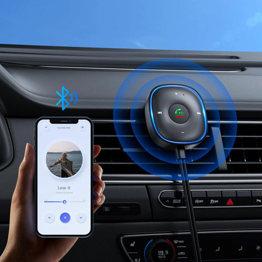 Bluetooth 5.3 AUX Car Adapter Multifunctional USB Powered Bluetooth Receiver for Car Music/Hands-Free Calls/Stereo Audio