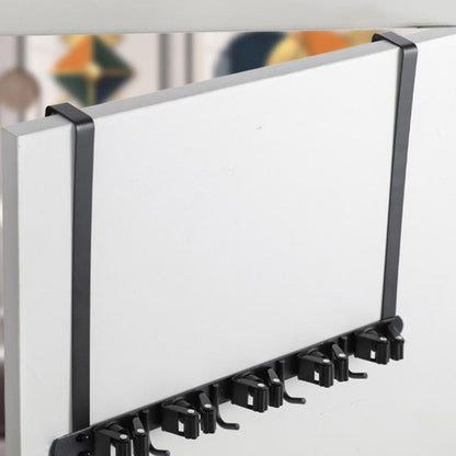 Hanging Over The Door Broom Holder Stainless Steel Mop and Broom Holder Tool Organizer for Garage Closet Laundry