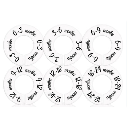 6Pcs Closet Dividers Unisex Clothes Size Age Dividers Closet Wardrobe Clothing Organizer