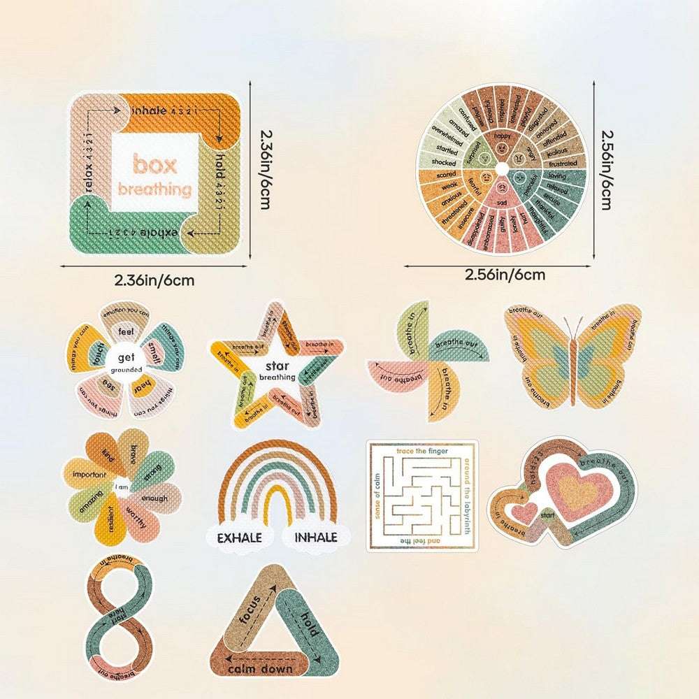 12Pcs Sensory Strips for Anxiety Calming Stickers Fidget Sticker for Mindfulness