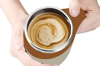 2Pcs Stainless Automatic Magnetic Stirring Coffee Cup For Coffee Milk Home Office Travel-Coffee