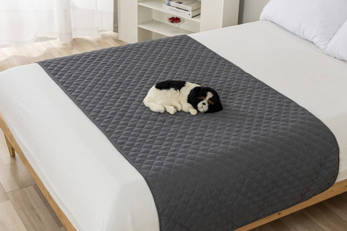 2Pcs Dog Bed Waterproof Blanket Dog Bed Cover Pet Blanket For Furniture Protector-Dark Grey