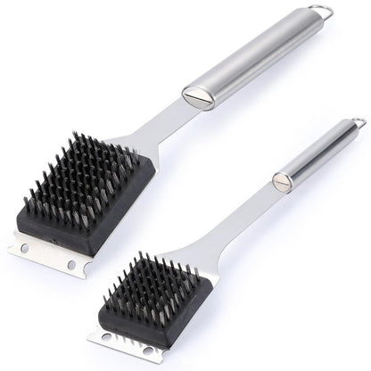 2Pcs Set Grill Cleaning Tools BBQ Grill Brush Scraper