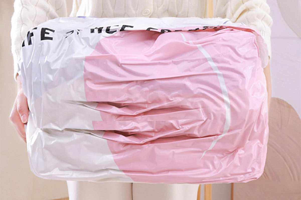 4Pcs Self Sealing No Vacuum Compression Bags