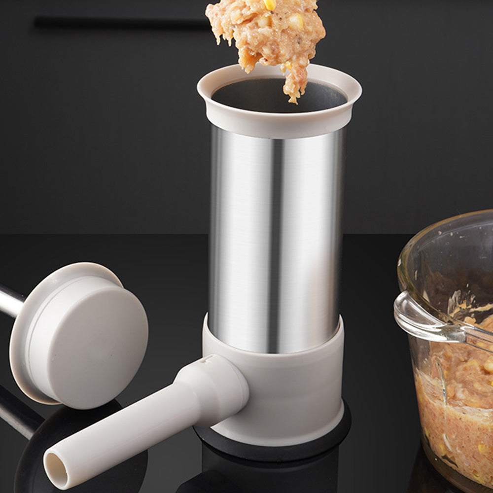Stainless Steel Sausage Stuffer with 4 Tubes Manual Meat Stuffer