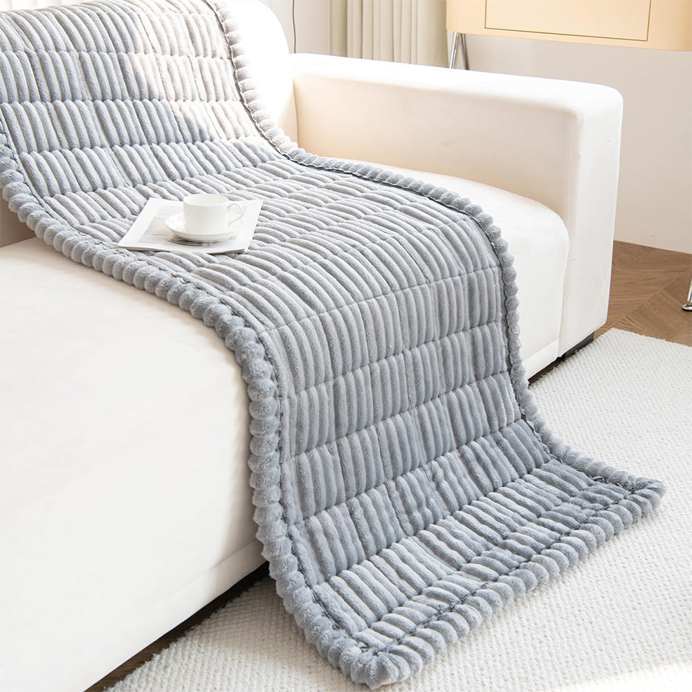 Couch Cover for Dogs Washable Fuzzy Pet Couch Cushion-Light Grey