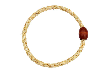 Rustic Ring Toss Game with Wooden Base and 6 Rope Rings