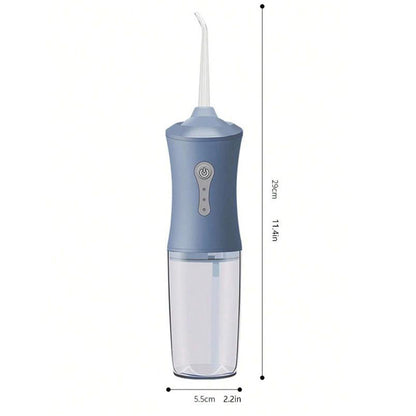 Cordless Water Flosser Portable 3-Mode Teeth Cleaner Rechargeable Oral Irrigator with 4 Jets Blue
