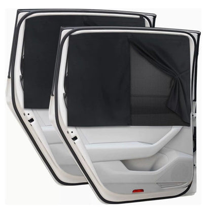 2PCS Car Window Sun Shades Double Layer Magnetic Rear Window Privacy Cover