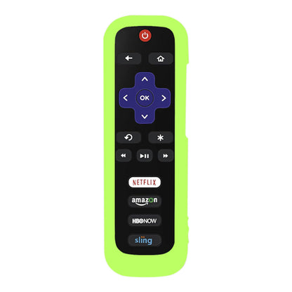 2 Pack Glow in The Dark Silicone Case Cover for Roku TV Remote -Green