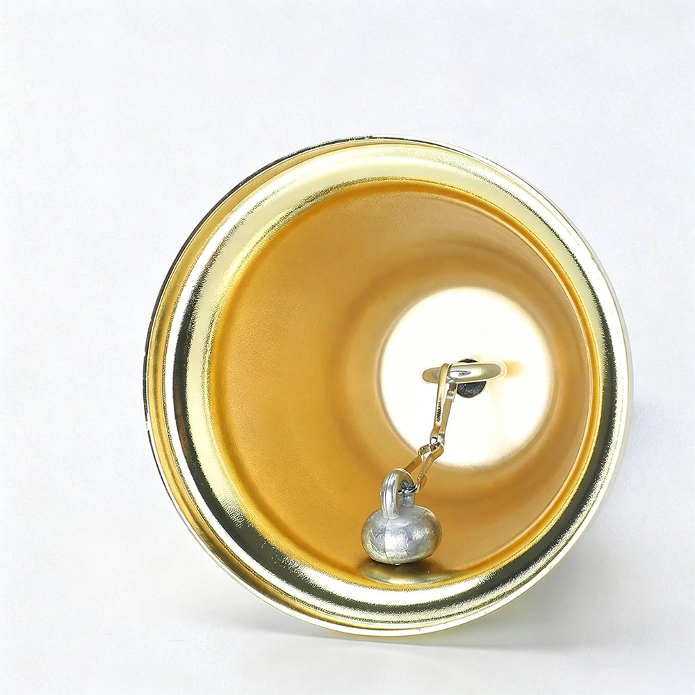 Metal Hand Bell Dinner Bell for Home School-Gold