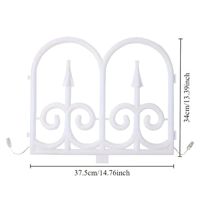 8 Pack European Arch Solar Light IP65 Solar Garden Fence Light - Warm White