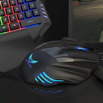 Wired Gaming Mouse 2400 DPI Adjustable 7-Color PC Gaming Mice Compatible with Windows Mac
