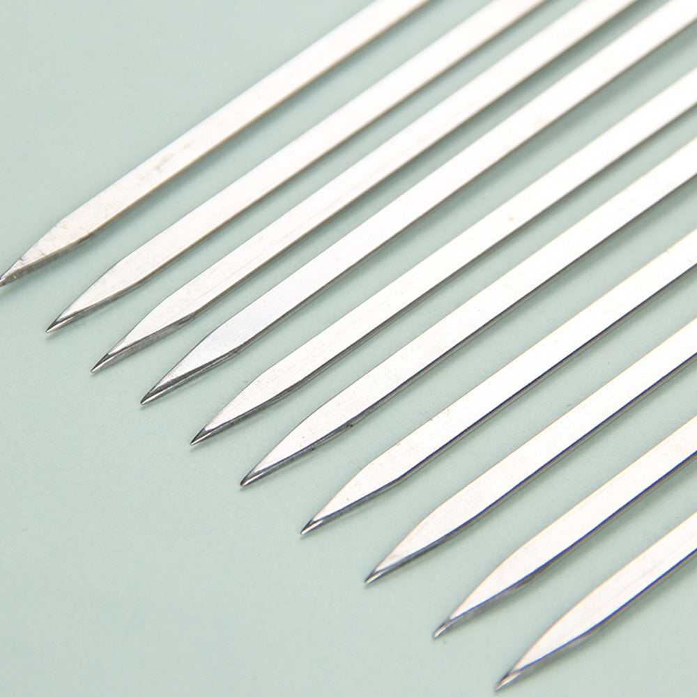 20 Pack 304 Stainless Steel BBQ Skewers -Flat Wide