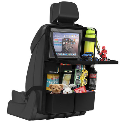 Car Backseat Organizer with Foldable Tray ââ‚?Road Trip Essential for Kids