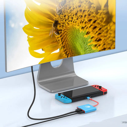 3-in-1 Switch Docking Station for Nintendo Portable 4K Switch TV Adapter with HDMI USB3.0 Port  Blue
