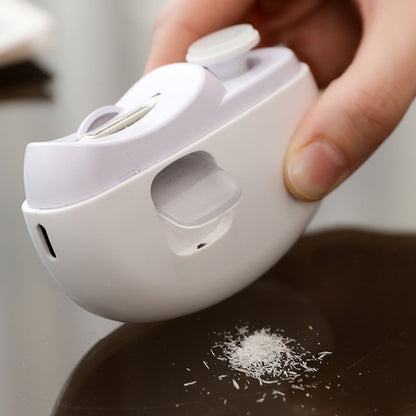 2-in-1 Electric Nail Clipper and Nail Polisher Portable Grooming Tool White