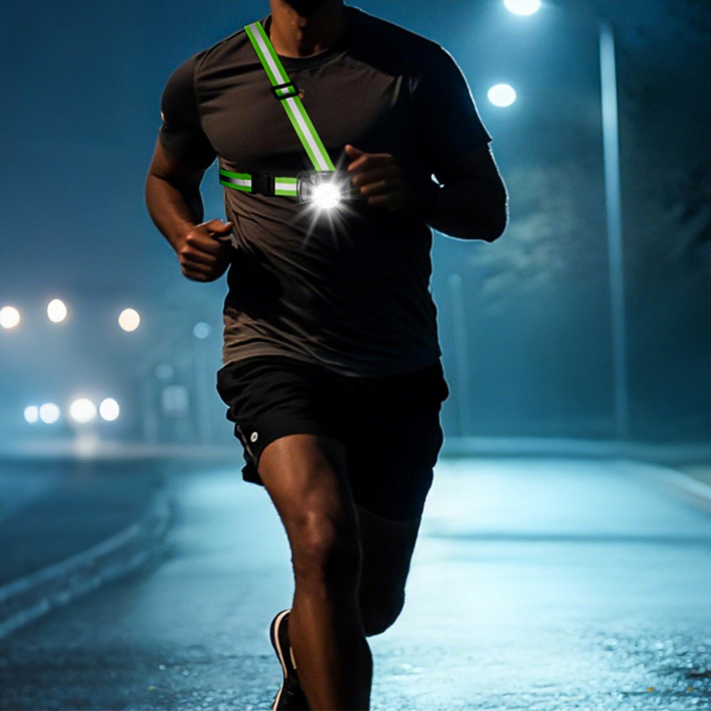 Running Lights for Runners Reflective Running Vest for Night Walking Cycling Jogging
