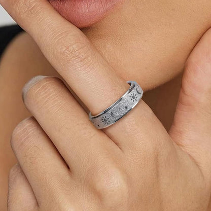 3Pcs Spinner Ring Stainless Steel Fun Playful Rotating Rings Ring Size AU Y