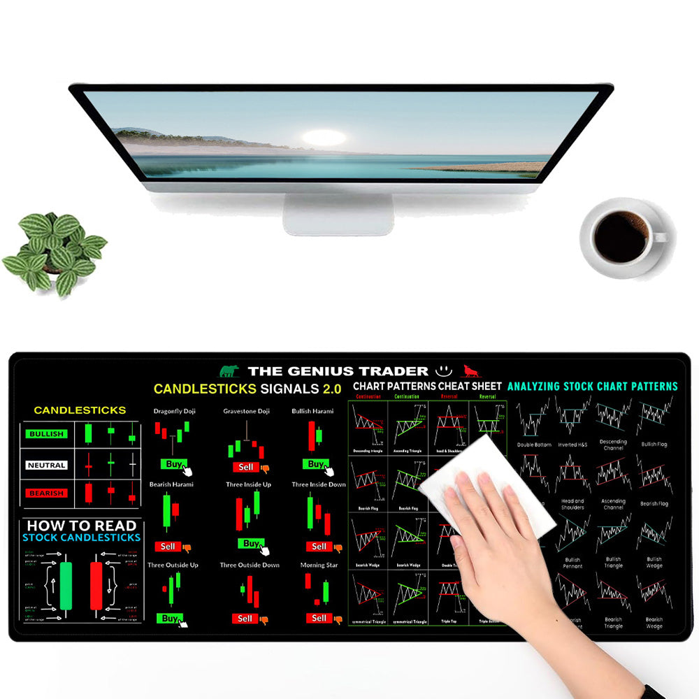 Stock Market Chart Mouse Pad Computer Mouse Mat for Home Office