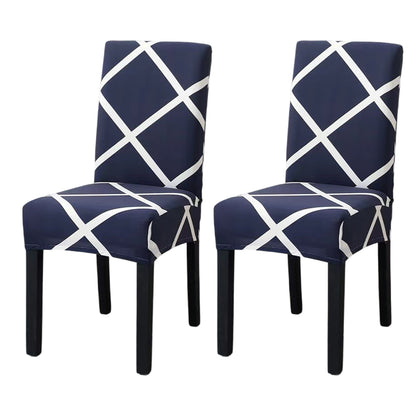 2pcs Chair Slipcovers Removable Universal Stretch Elastic Chair Protector Covers -Style 1