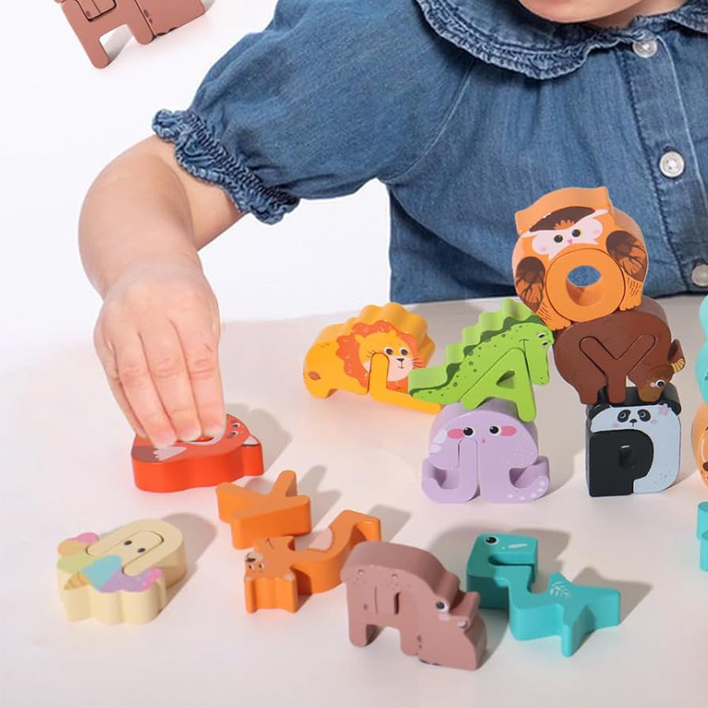 Wooden Alphabet Animal Puzzles ¨C Matching Game Educational Toys for Kids