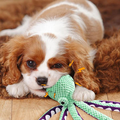 Large Plush Squeaky Octopus Dog Toy for Small Medium & Large Dogs
