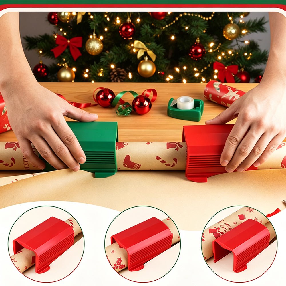 2Piece Christmas Gift Wrap Cutter Wrapping Paper Cutter