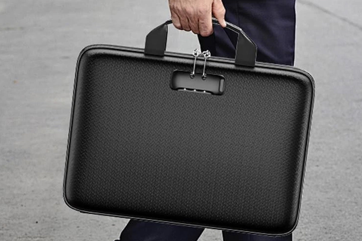 Hard Case Fire Resistant File Organiser with Lock an Accordion File Folder