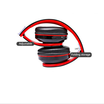 Wireless Headphones Wireless Earbuds B39 LED Light Up Foldable Headset Bluetooth 5.0 Stereo Headphones Built in Microphone -Black