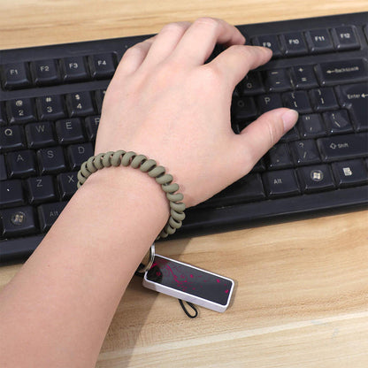 6Pcs Stretch Wrist Coil Keychains for Keys Cards and ID Badges