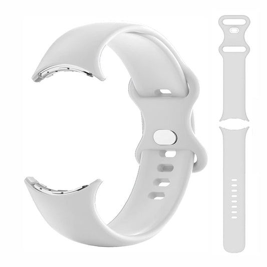 For Google Pixel Watch 1 / 2 Soft Replacement Strap Silicone Sport Watch Band White