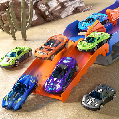 Dinosaur Transport Truck Toy Set with 12PCS Cars for Boys â€?Car & Truck Set Blue