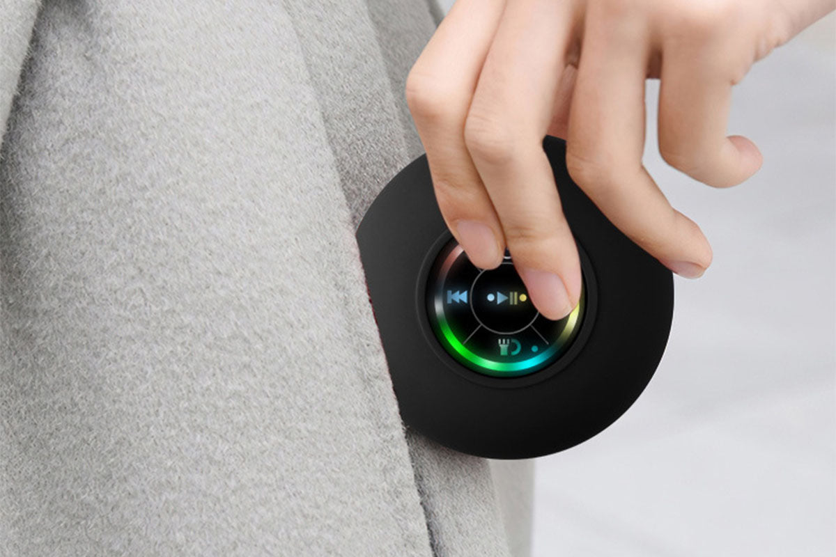 Bluetooth Shower Speaker with Suction Cup - Black