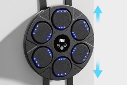 Electric Music Boxing Machine Bluetooth Boxing Training Wall Mount Machine-Black