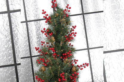 32PCS Christmas Berries Stems Artificial Red Berry Stems for Christmas Tree Ornaments Crafts Holiday and Home Decor